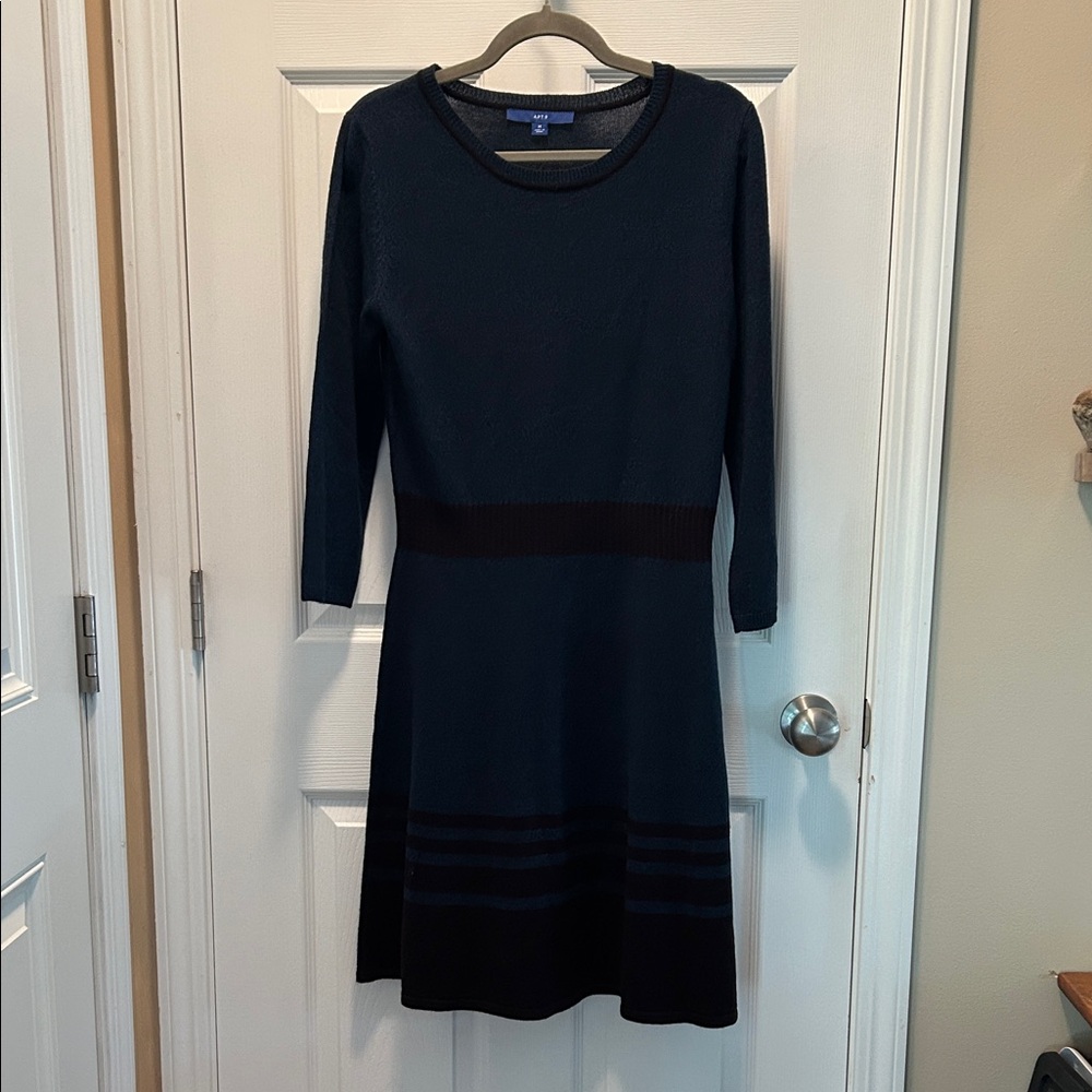 NWT Elegant Navy Blue Sweater Dress
